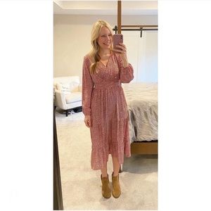 Elegant Pink Midi Dress